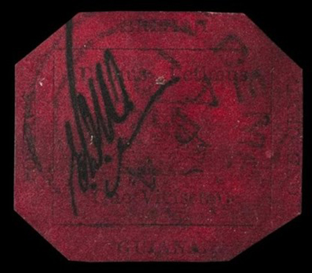 British Guiana one-cent magenta.